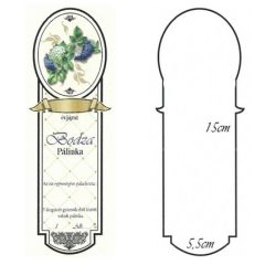 Keskeny Pálinkás Címke - BODZA (10db/cs) - ár/db