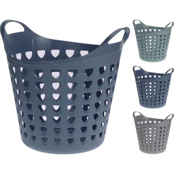 Háztartási műanyag kosár rácsos 26L - 3 színben-rácsos (042244450)