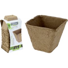   Tőzeg cserép négyszögletes papír 6x6   14db/szett (C22954710)