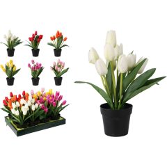 Művirág - Tulipán cserépben  22X30CM (317354300)