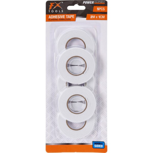 Kétoldalú ragasztószalag csomagban - 5db/cs - 2mx1cm (CY5900530)