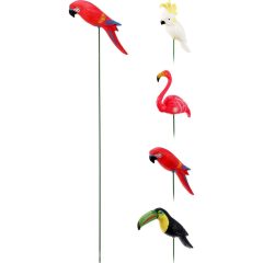   Kerti dekoráció - leszúrható - műanyag - 4 féle madárfaj (557001130)