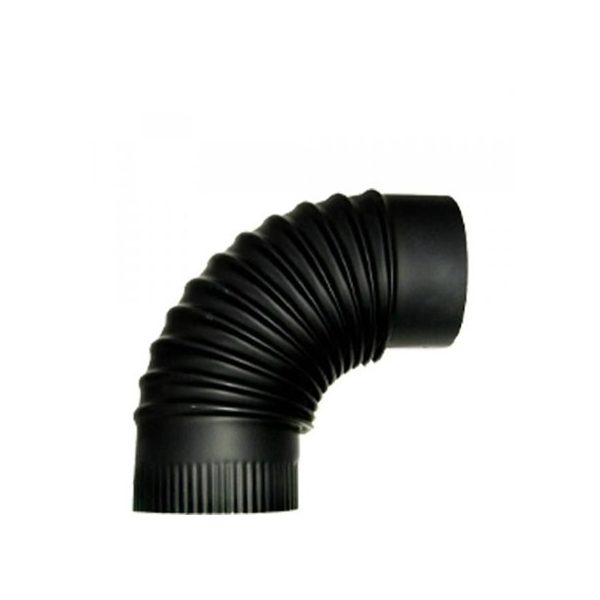 Füstcső könyök fekete fi 130 mm (13671)