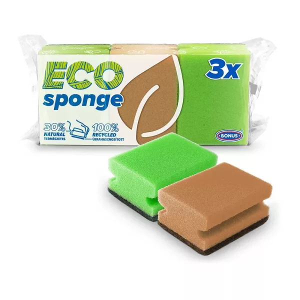 BONUS Formázott mosogatószivacs 3db/cs - ECO (B019) - ár/csomag