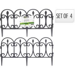   Kerítés - leszúrható -fekete -60x30cm -4db/cs (R10360410) - ár/csomag