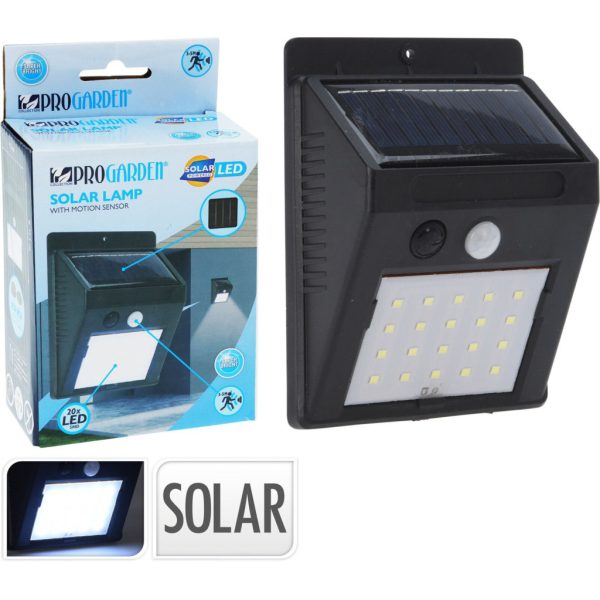 Led lámpa fali - solar - mozgásérzékelővel (109500200)