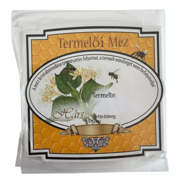 Mézes címke - HÁRS (10db/cs) - ár/db