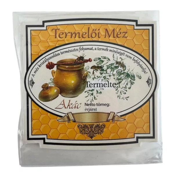 Mézes címke - AKÁC (10db/cs) - ár/db