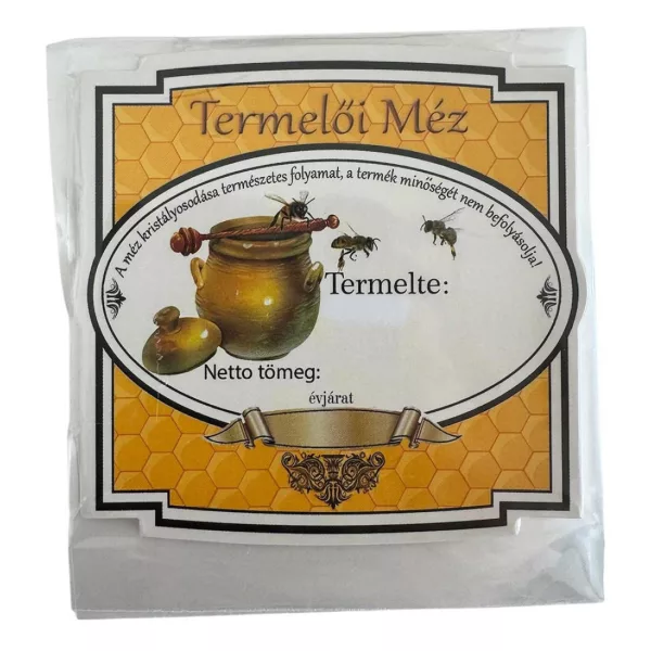 Mézes címke - FELIRATOZHATÓ (10db/cs) - ár/db