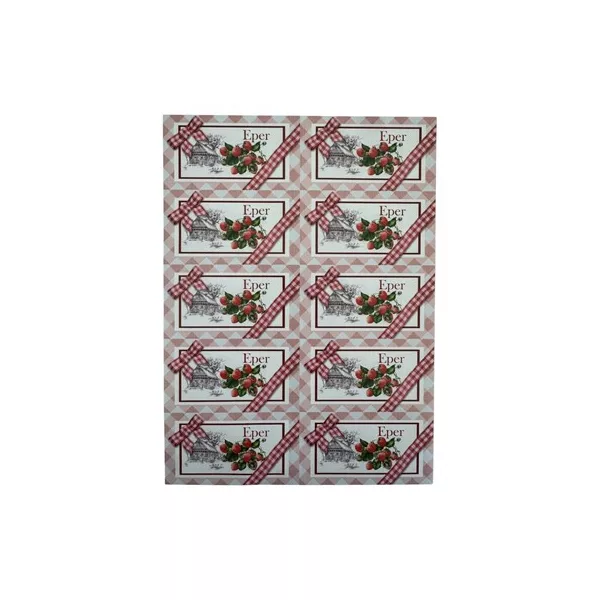 Befőtt címke - EPER (10ív/cs) - ár/db