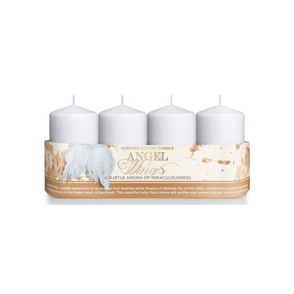 Henger gyertya adventi illatos- Angel wings 40x70 (4db/cs) sb563 - ár/csomag