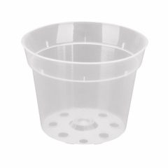 Kaspó orchidea cserép 14cm-es -átlátszó- PE