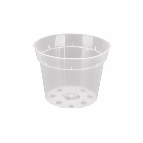 Kaspó orchidea cserép 14cm-es -átlátszó- PE