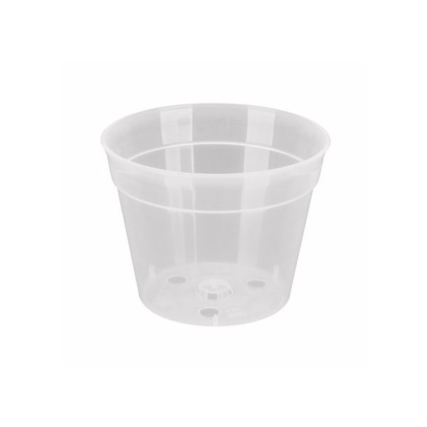 Kaspó orchidea cserép 15cm-es -átlátszó- PE