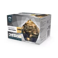 Fényfüzér 1200 cm, 240 db MELEG FEHÉR LED-del (KDT241)