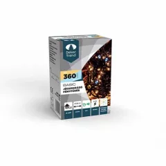   Fényfüzér Basic Jégszikrázó 1800 cm, 360 db LED, 270 meleg fehér, 90 hideg fehér (KDT366)