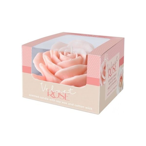 Gyertya - velvet rose 120x70mm boxban sb525