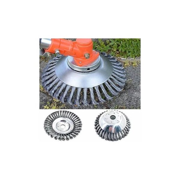 Térkő tisztító drótkorong fűkaszához 15cm