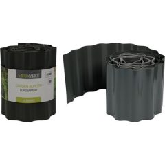 Pázsitszegély műanyag - szürke 15cmx9m (CY8954610)