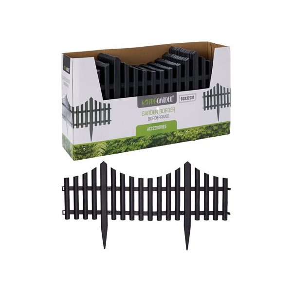 Kerítés - leszúrható -60x32CM- Fekete (R10000610)