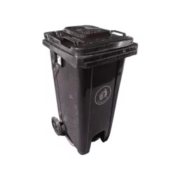 Háztartási kuka 120L pedálos - fekete-  Import