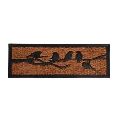 Kókuszrost és gumi lábtörlő madár mintás 75x25cm