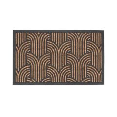 Kókuszrost és gumi lábtörlő art deco mintás 75x45cm