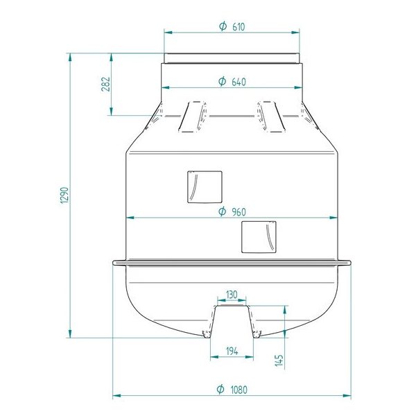 Mászható vízóra vagy szivattyú akna D1012x1300
