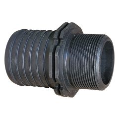   Flat bordás egyenes csatlakozó 50x6/4 külső menet szürke