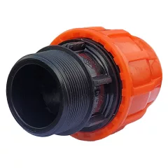   Flat szorítógyűrűs egyenes csatlakozó 65x2-1/2 külső menet