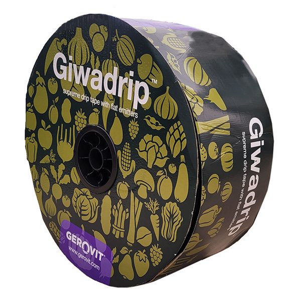 Giwadrip csepegtető szalag kékcsíkos lapos betéttel 12mil, 15-20cm oszt. 500m/tek 0,3-1,0bar