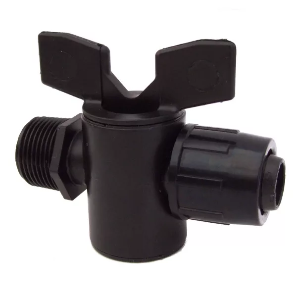 Irr 20mm x 1/2" külső menetes, gyorskötő csap  IRRME (fekete)