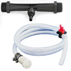   Venturi tápoldatfelszívó 6/4" 5-10m3/h átfolyáshoz  szűrővel, szab. csappal, csővel