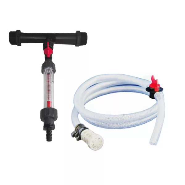 Venturi tápoldatfelszívó 6/4" szabályzóval, 5-10m3/h átfolyásmérővel szűrővel