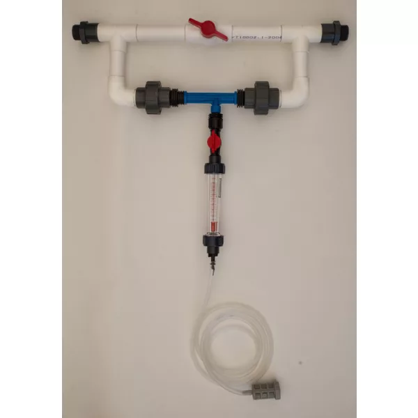 Venturi kerülőágas tápoldatfelszívó 1/2" 0,4-1,5m3/h szab. átf. cső, szűrővel, kpl.