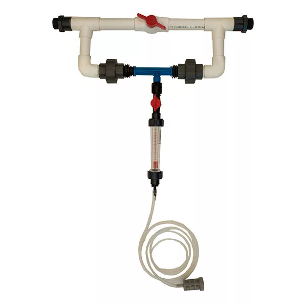 Venturi kerülőágas tápoldatfelszívó 1x1/2" 0,4-6m3/h szab. átf. cső, szűrővel, kpl.