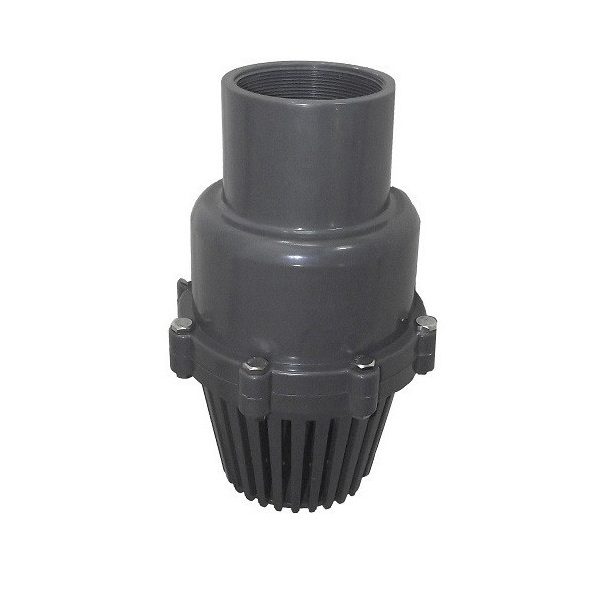 PVC lábszelep műanyag 3" belső menettel, rácsos