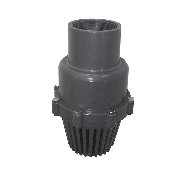 PVC lábszelep műanyag 4" belső menettel, rácsos