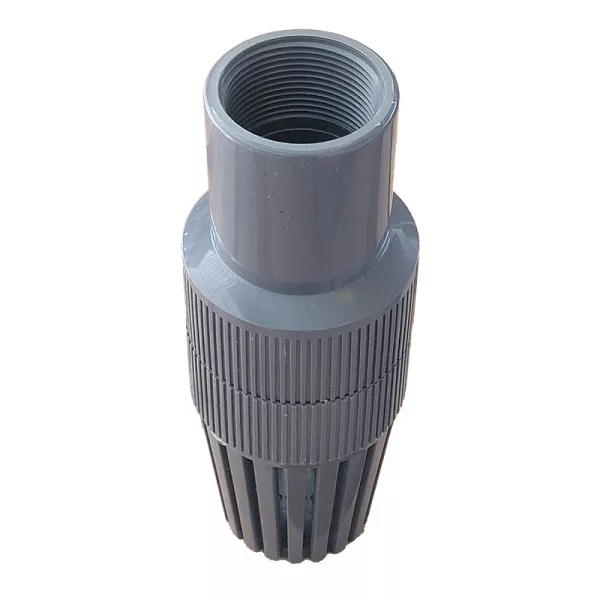 PVC lábszelep műanyag 5/4" belső menettel, rácsos