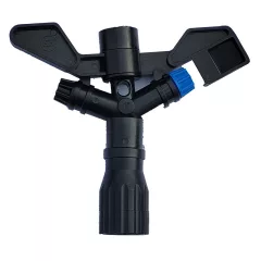   Atlas műanyag 1" belső menettel, 2 fúvókás kör szántóföldi szórófej (D:28-34m 3-as fúv=~40l/perc)