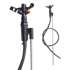   Minoas szórófej 1,2m 8mm-es natur fémpálcán, 1,2m 12/9-es csővel