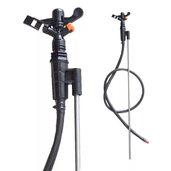 Minoas szórófej 1,2m 8mm-es natur fémpálcán, 1,2m 12/9-es csővel