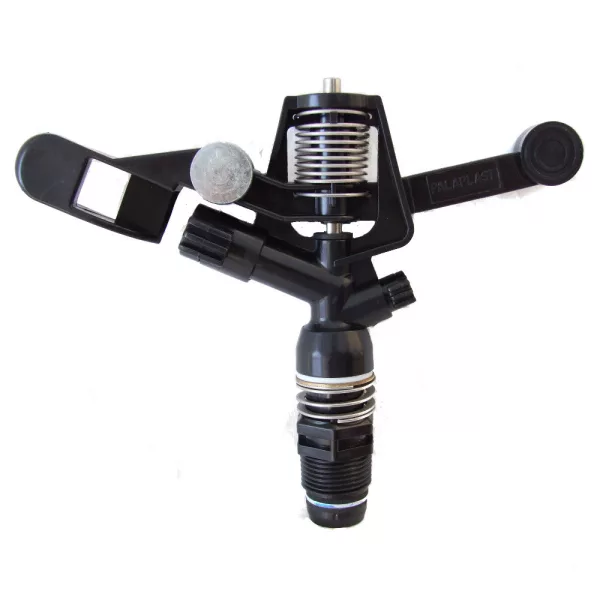 Daedalus műanyag 3/4" külső menettel, 2 fúvókás kör szántóföldi szórófej (D:26-33m 15-44l/perc)