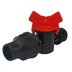   Palaplast csap 16mm gyorskötővel x 3/4" külső menettel (piros)