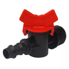   Palaplast csap 16-os bordás csatlakozás x 1/2" külső menetes (piros)