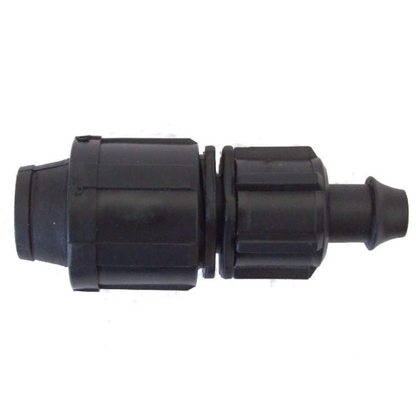 Fordított szorítású csepegtetőcső indító idom 20mm x körmös, gumigyűrű nélkül