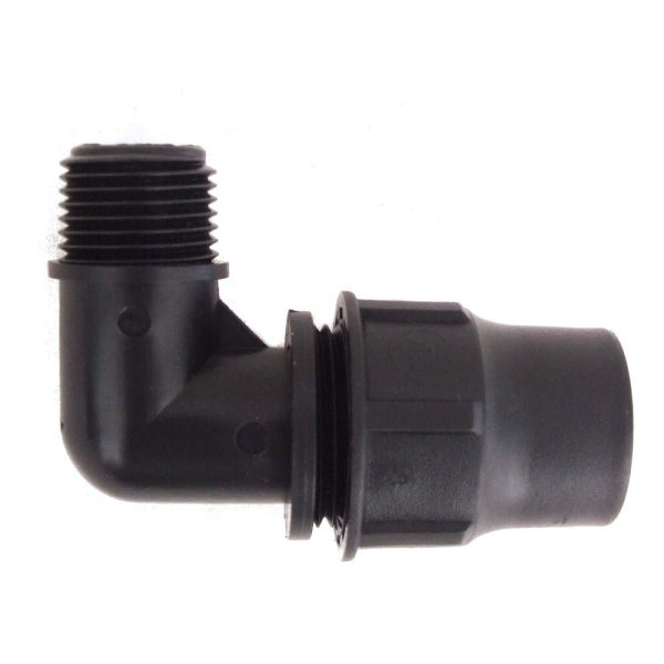 Palaplast könyök 20mm x 1/2" külső menetes, hollanderes oldható gyorskötő idom