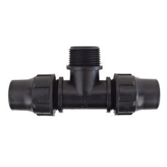   Palaplast T-idom 20mm x 3/4" x 20mm külső menetes, hollanderes oldható gyorskötő idom