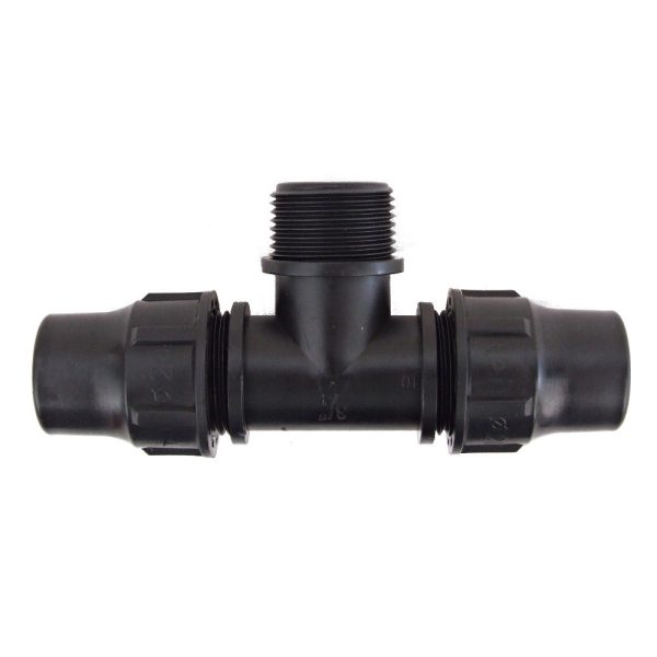 Palaplast T-idom 20mm x 3/4" x 20mm külső menetes, hollanderes oldható gyorskötő idom