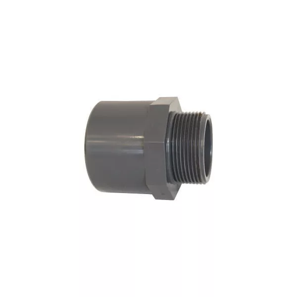 PVC nyomóidom egyenes 75mm x 3" külső menettel